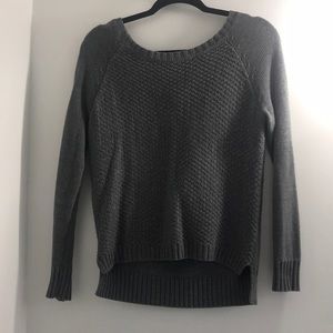 a.n.a | Gray sparkle scoop neck knit sweater